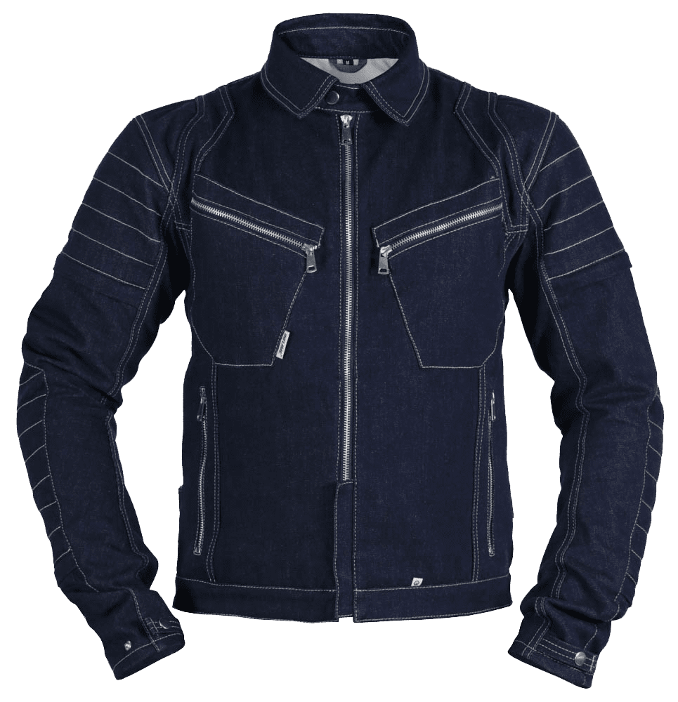 Куртка мужская INFLAME GRUNGE хлопок+арамид, цвет синий темный в интернет-магазине Мотомода