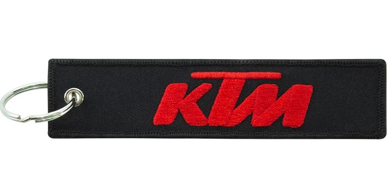 Брелок BMV 014 "КТМ черный" ткань,вышивка в интернет-магазине Мотомода