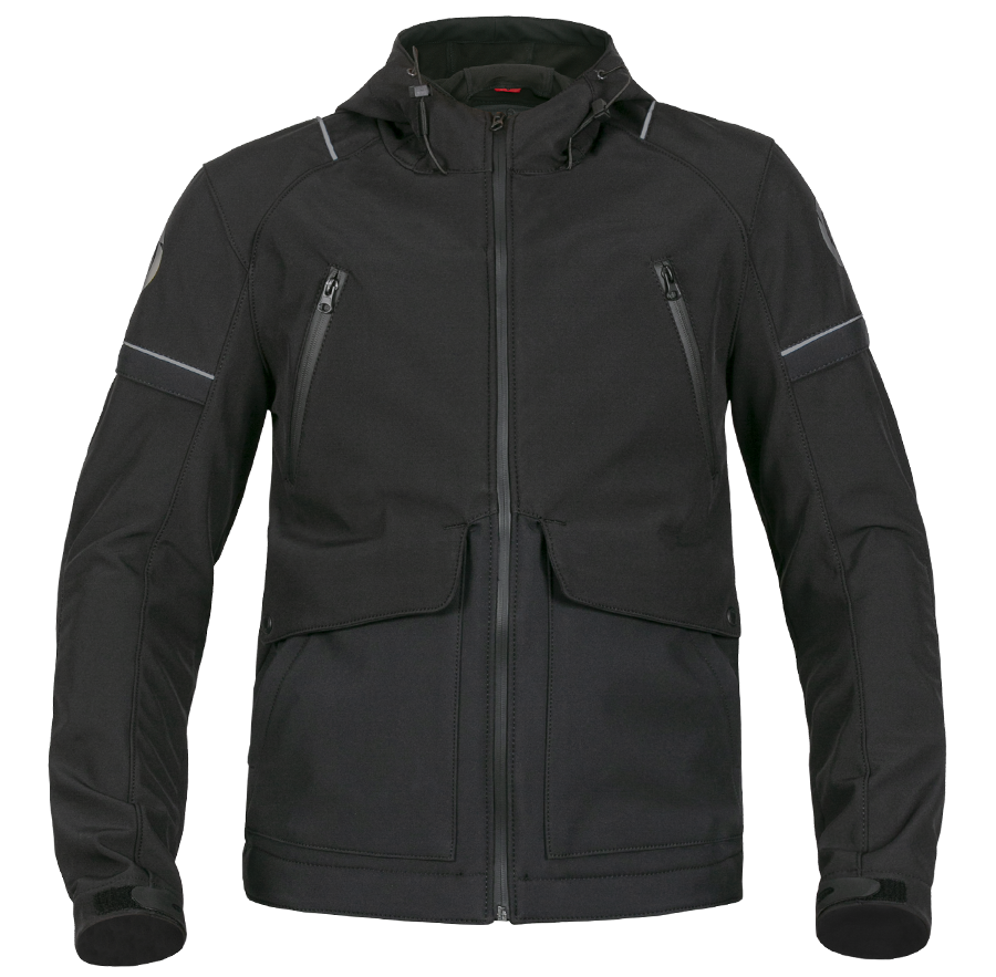 Куртка мужская INFLAME FREE WIND текстиль, цвет черный в интернет-магазине Мотомода