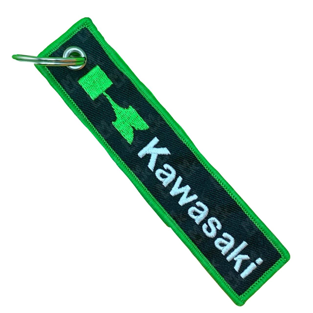 Брелок BTL 011-01 "Кавасаки Монстер" ткань, лента в интернет-магазине Мотомода
