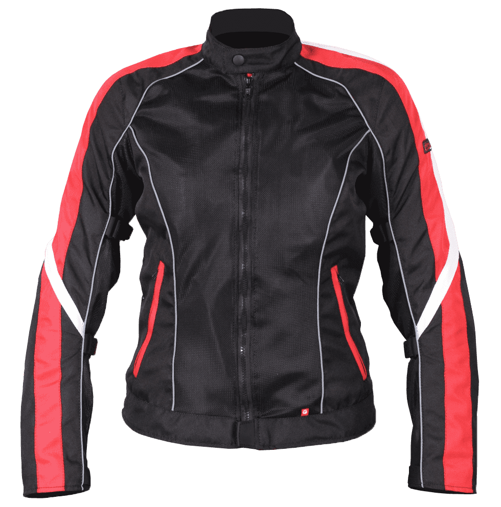Куртка женская INFLAME GLACIAL текстиль+сетка, цвет красно-черный в интернет-магазине Мотомода