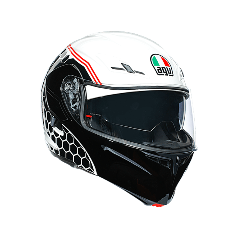 AGV Шлем COMPACT ST DETROID WHITE/BLACK XS в интернет-магазине Мотомода