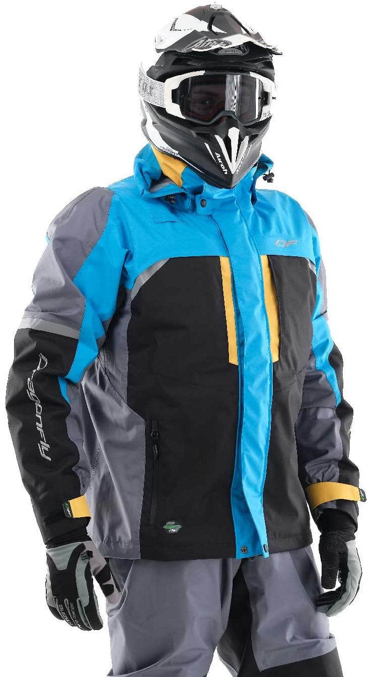 Мембранная куртка QUAD PRO ELECTRIC BLUE-GREY 2020 в интернет-магазине Мотомода