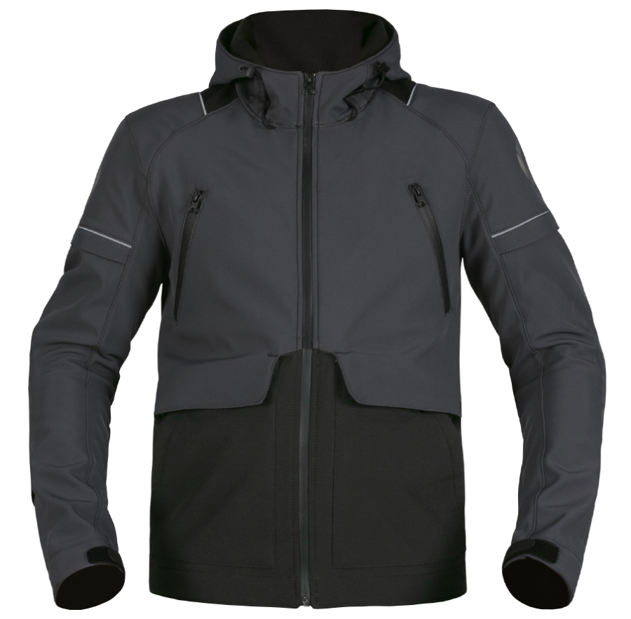 Куртка мужская INFLAME FREE WIND текстиль, цвет серый в интернет-магазине Мотомода