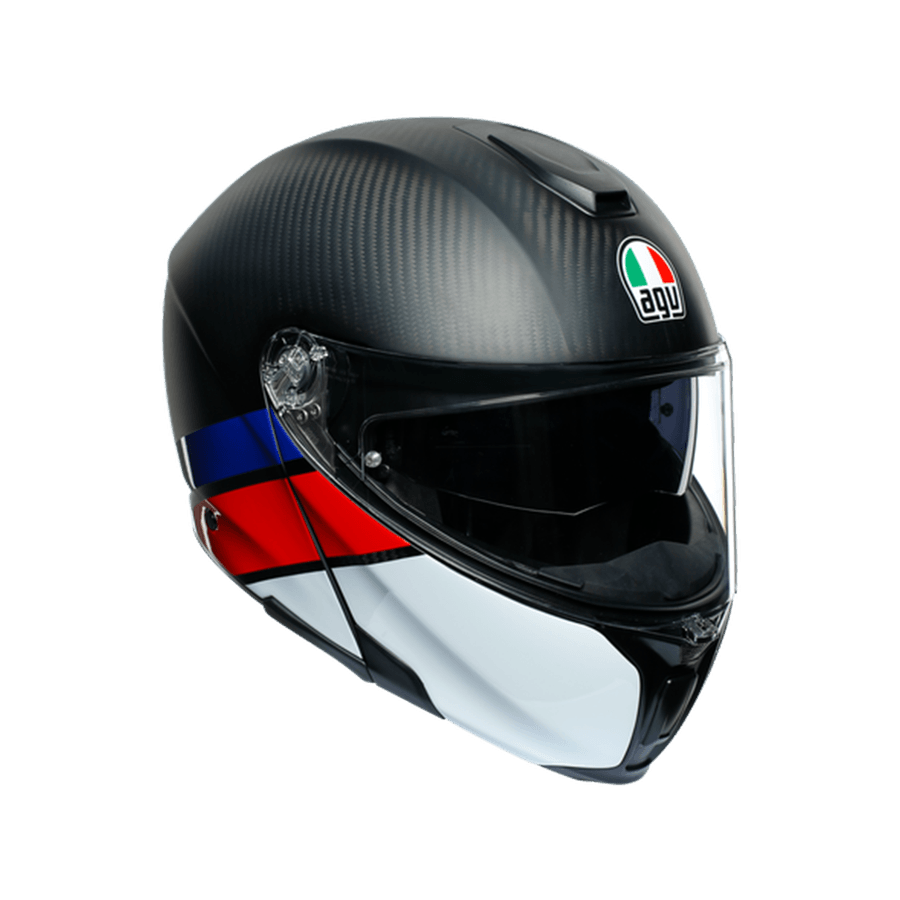 AGV Шлем SPORTMODULAR LAYER CARBON/RED/BLUE S в интернет-магазине Мотомода