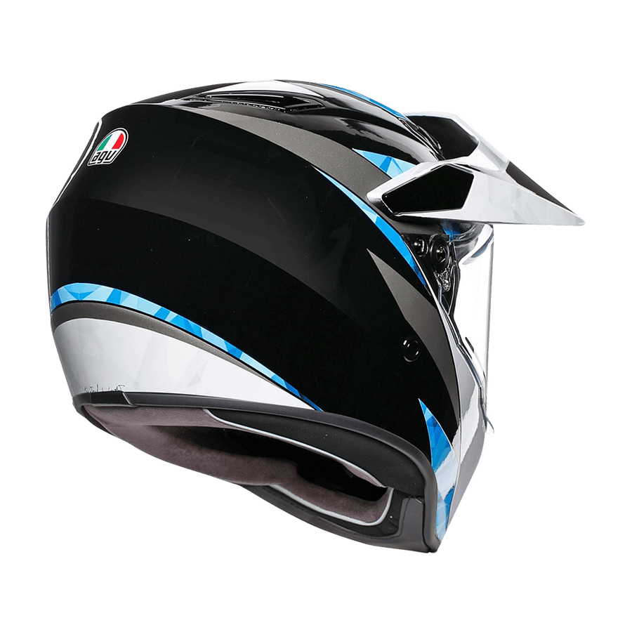 AGV Шлем AX9 NORTH BLACK/WHITE/CYAN S в интернет-магазине Мотомода